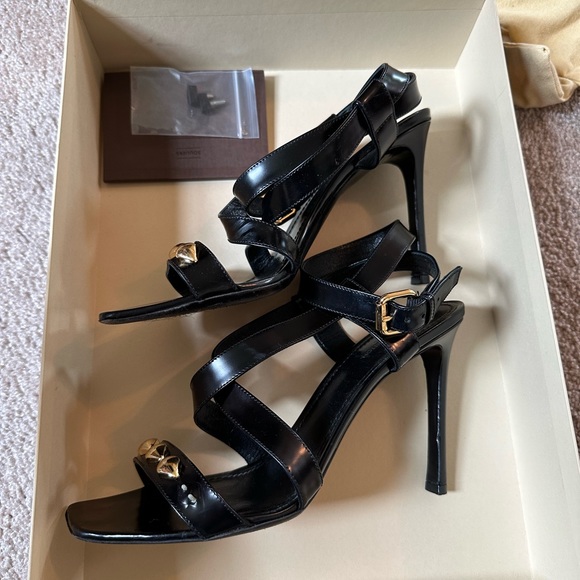 Louis Vuitton Leather Slingback Sandals, Black, Size 39 - Picture 4 of 5